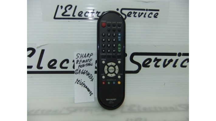 SHARP GA667WJSA remote control